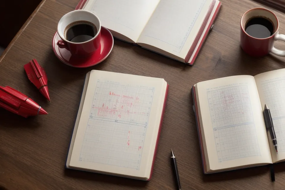 Handwritten EuroMillions frequency chart in red biro used to check lottery prediction software against overdue-number myths