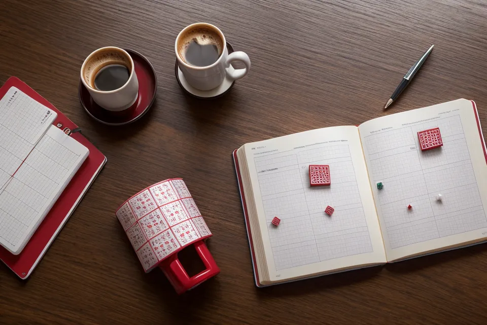 Red biro marking a EuroMillions frequency chart while checking a hot and cold numbers probability myth