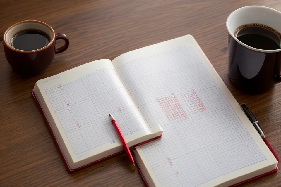 EuroMillions tickets beside a maths teacher's lottery software testing notebook