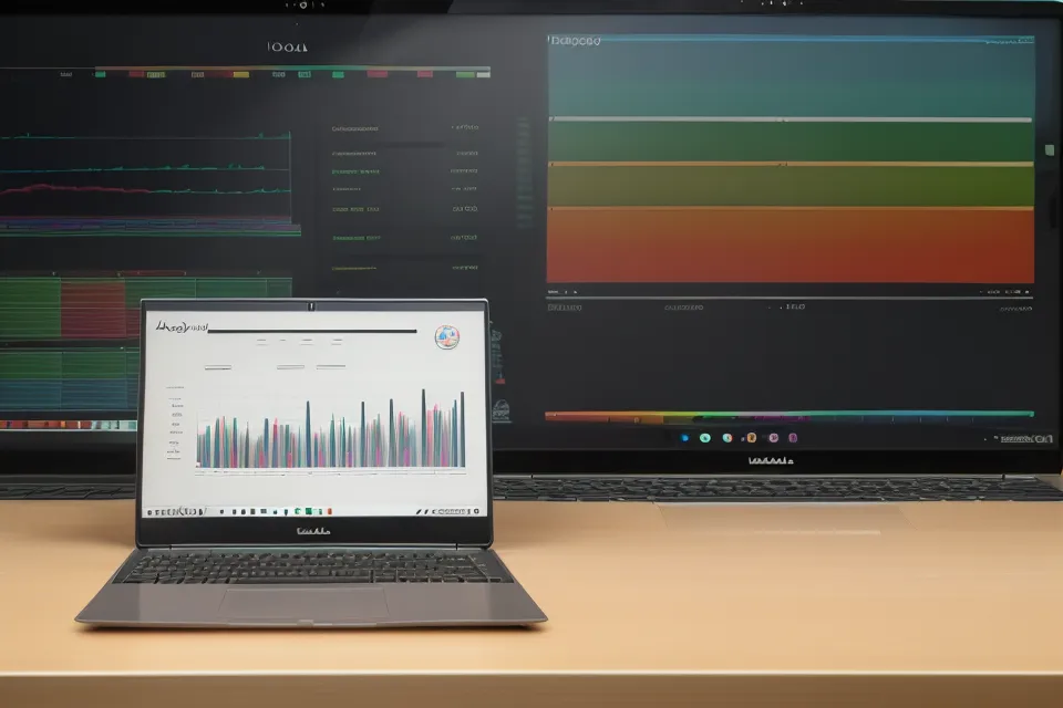 LottoChamp dashboard on a laptop showing lottery number frequency data for probability analysis