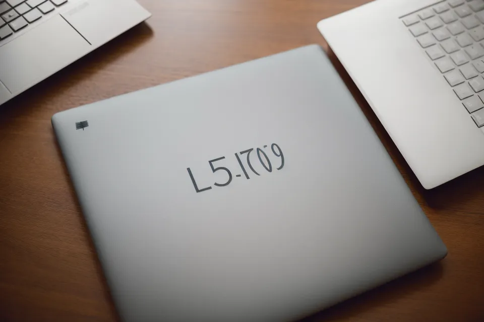A laptop showing lottery software next to a handwritten notebook of number patterns.