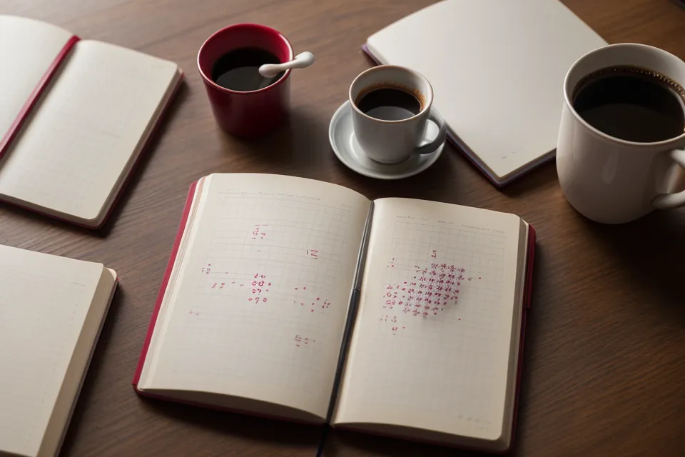 Logging a EuroMillions draw result by hand in a lottery tracking notebook during a frequency analysis