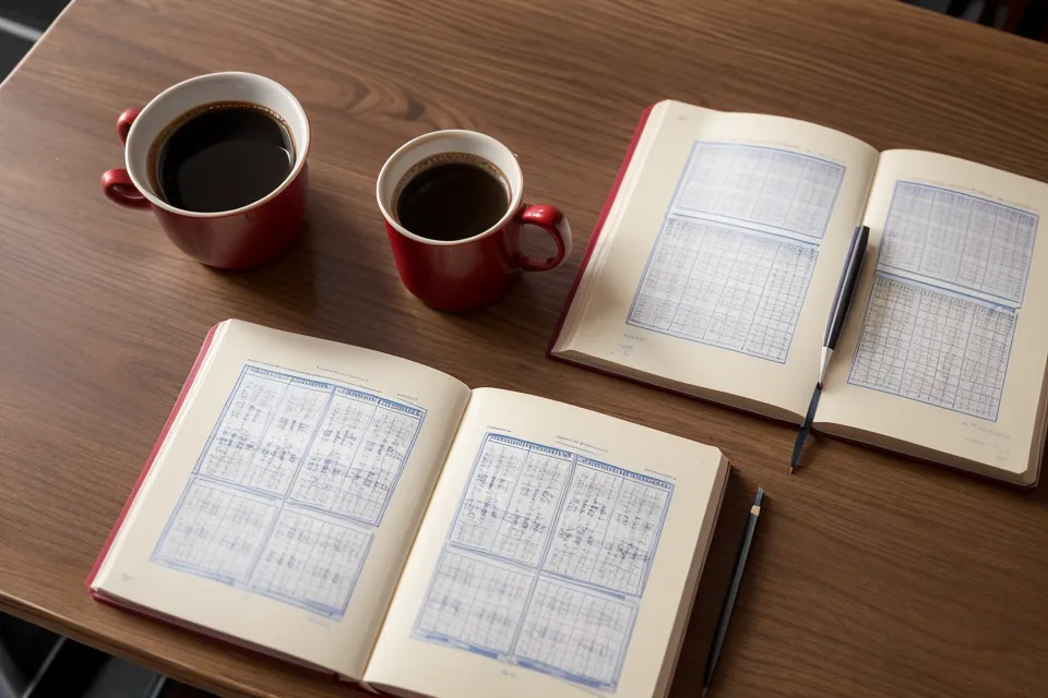 Close-up of handwritten EuroMillions frequency charts and probability curves in a data tracking notebook used for lottery strategy comparisons.