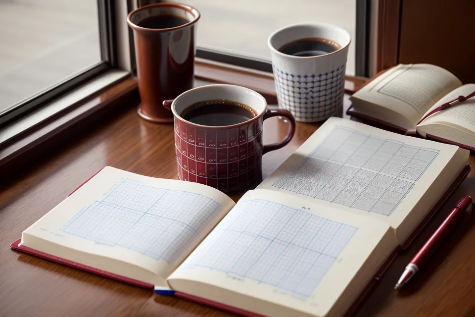 A laptop running an AI lottery tools review dashboard next to a handwritten EuroMillions data tracking notebook used for probability analysis.